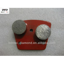 Trapezoid Grinding Plates With Double Round Diamond Segments- Medium Bond For Medium Hard Concrete